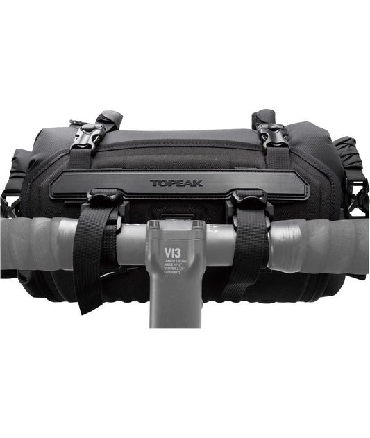 Borsa Al Manubrio Impermeabile Topeak FrontLoader 8L Con Cinturini In Velcro E Fibbie Nere