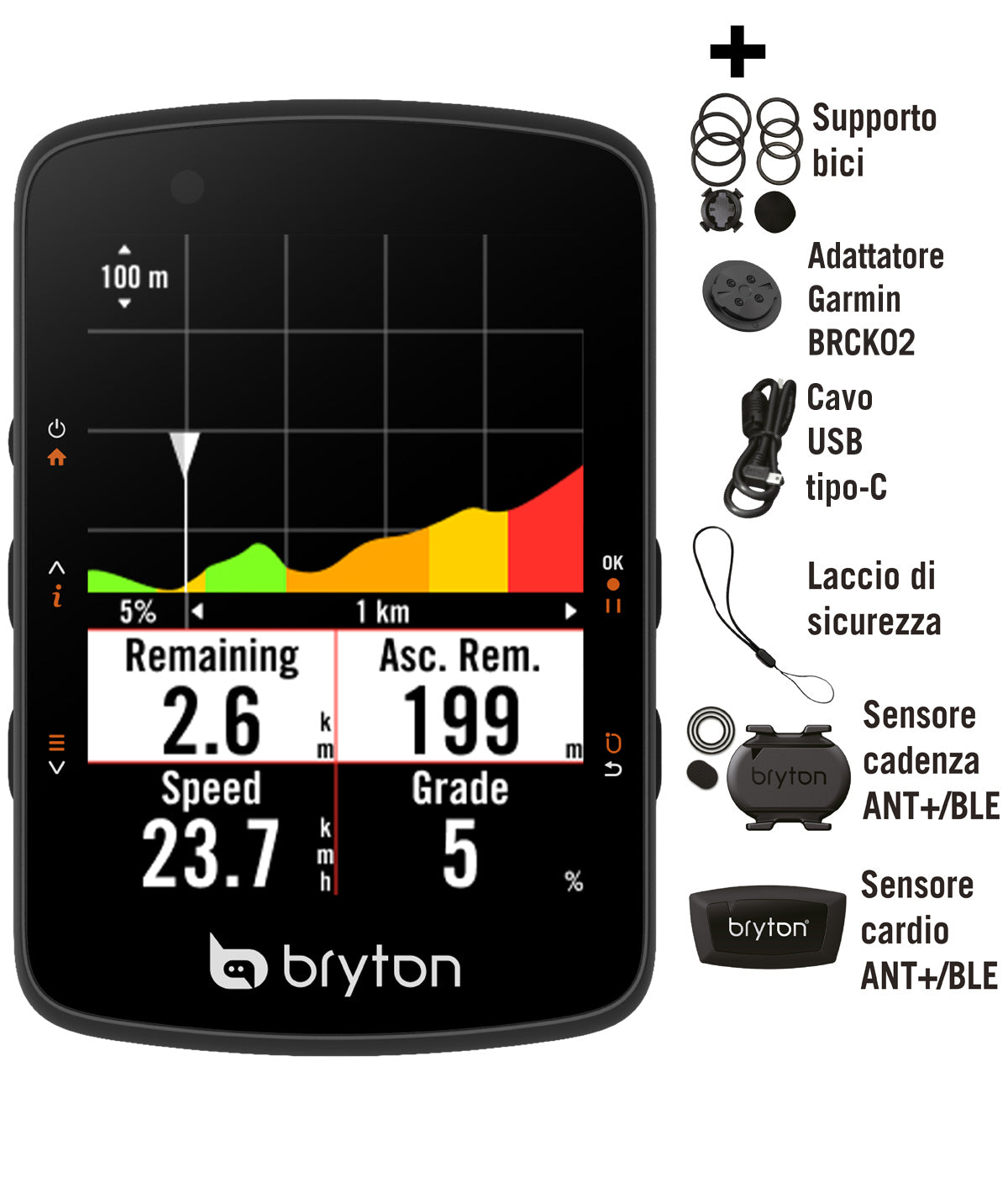 Bryton Rider 550D With CAD and HRM