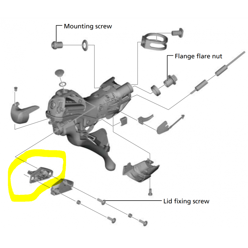 Shimano ST-R9120 Levá membrána