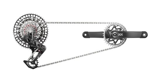 Grupa sprzętowa Sram XX SL Eagle Axs z miernikiem mocy i pająkiem