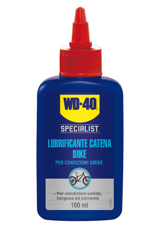 Pyörä WD-40 -asiantuntijapyörävoiteluaine 100 ml: n märkäolosuhteisiin