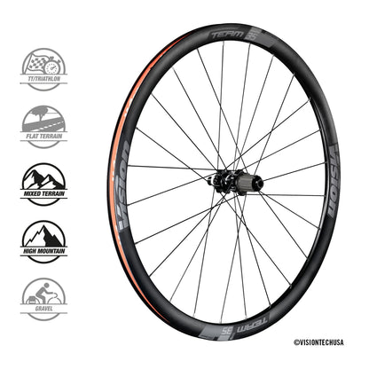 Ruote Vision Team 35 Disc Center Lock XDR